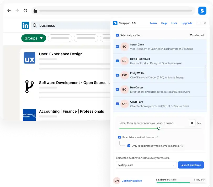 Для групп LinkedIn