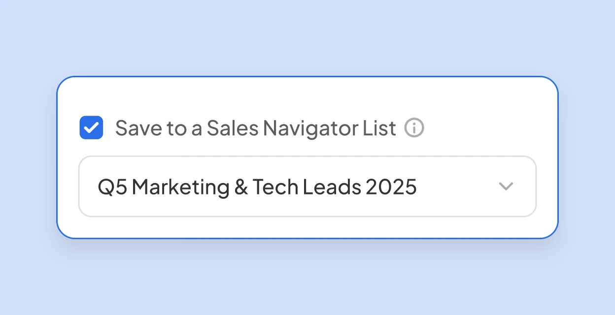 Сохраняйте лиды напрямую в Sales Navigator
