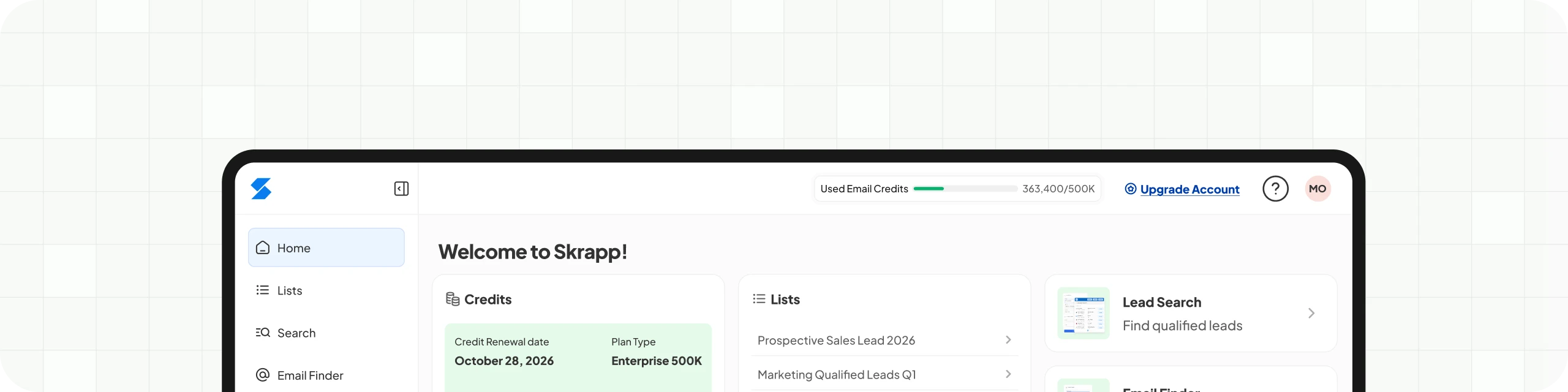 Start using Skrapp.io for free