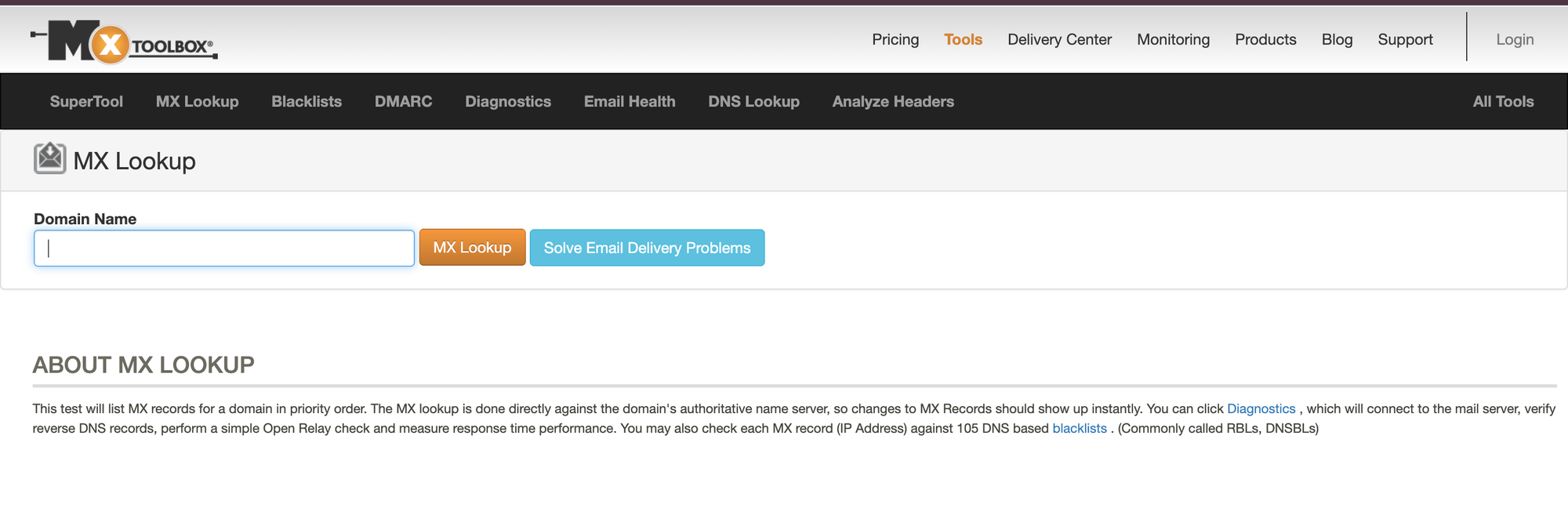 MxToolbox - Email Deliverability Tool