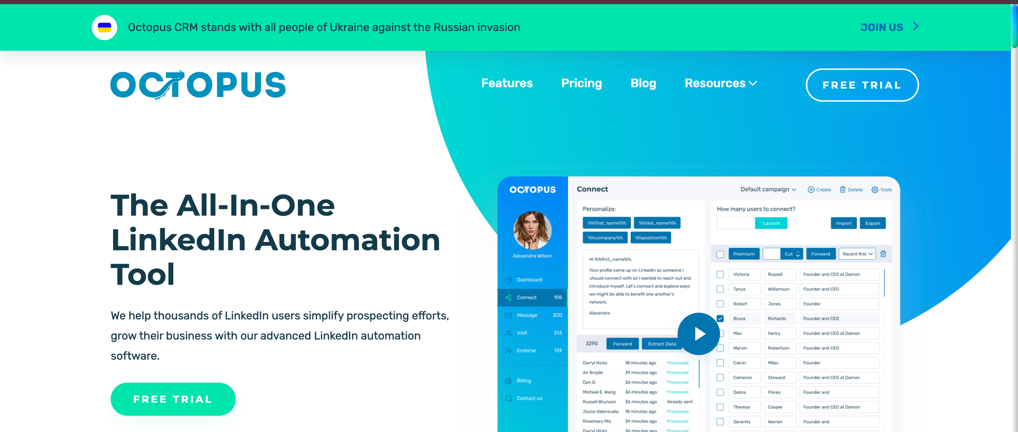 Octopus - linkedin automation tools