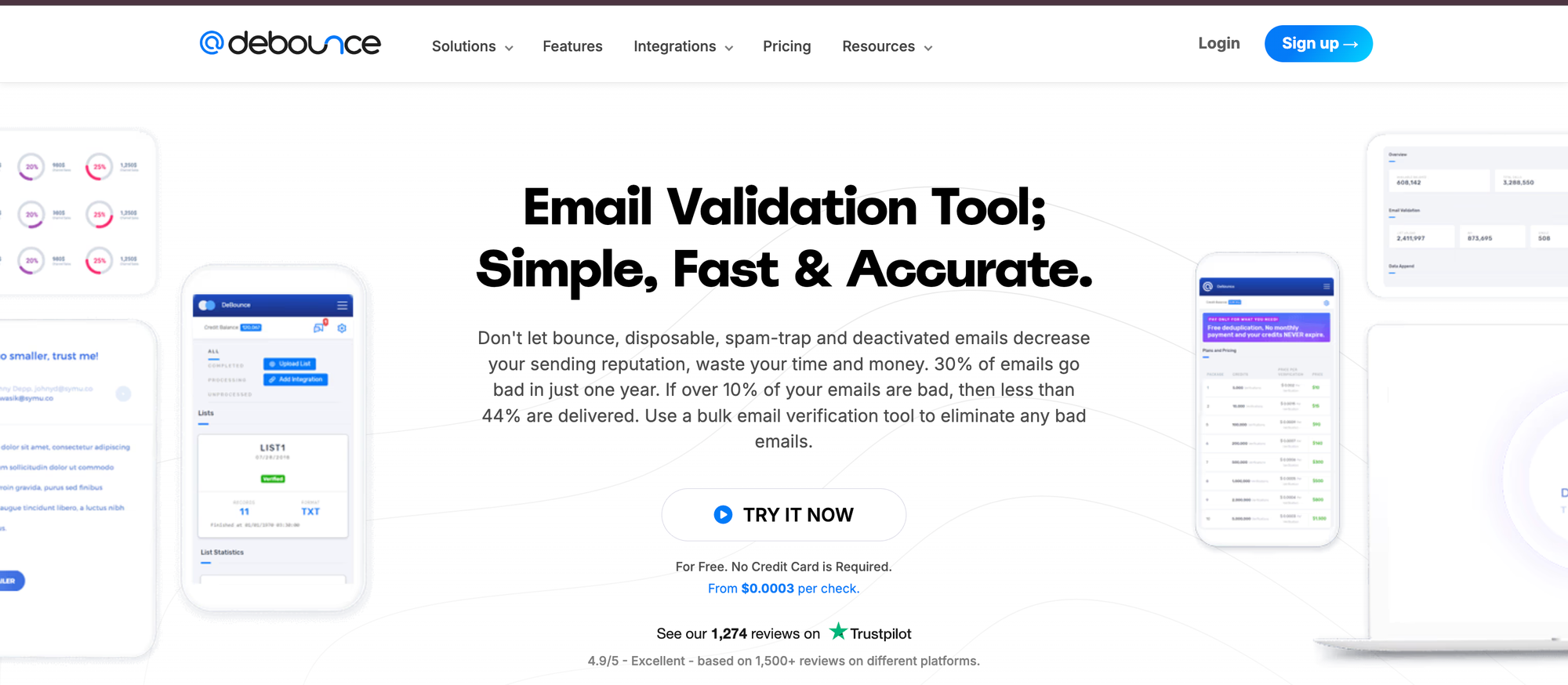 DeBounce - email verifier tool