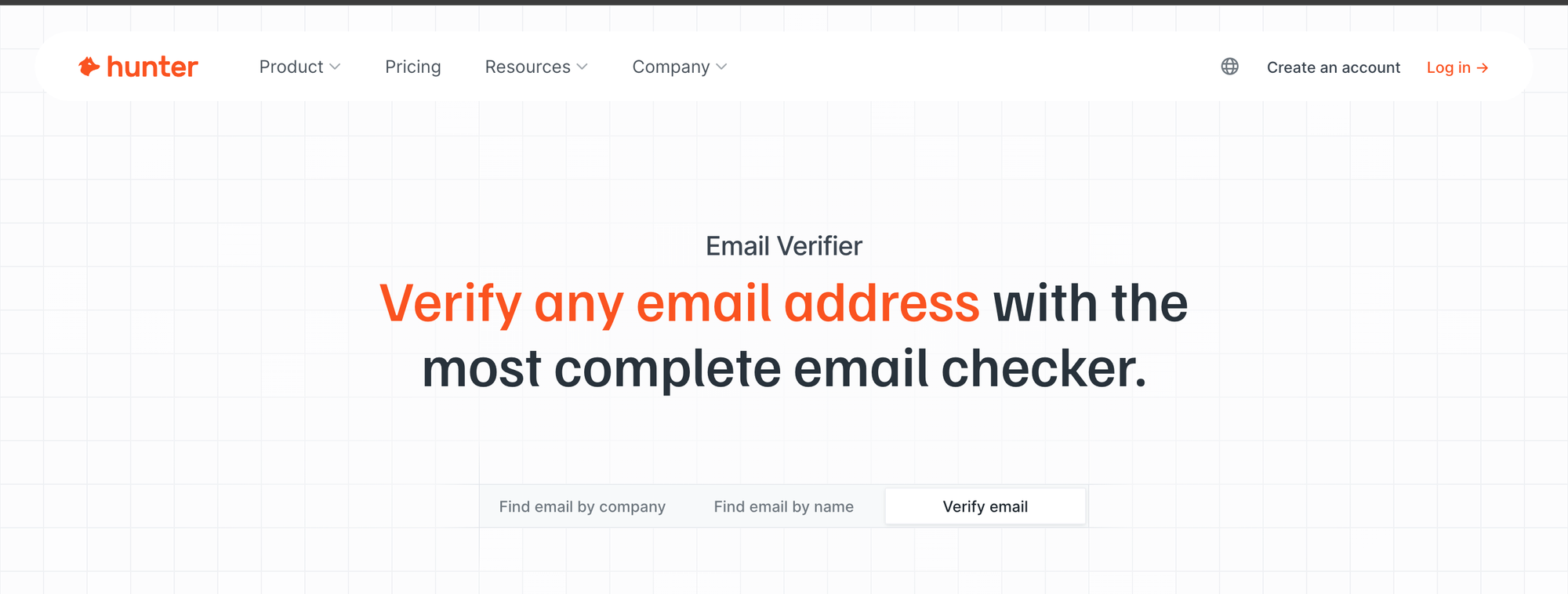 Hunter - email verifier tool