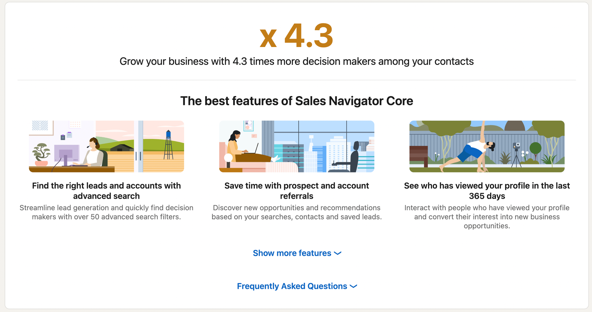 LinkedIn Sales Navigator Core cost