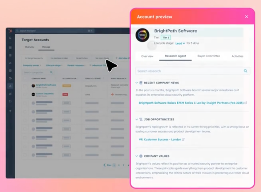 clearbit ex prospecting data is now breeze by hubspot prospecting agent