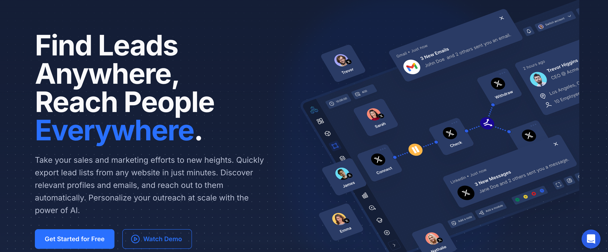 texau landing page