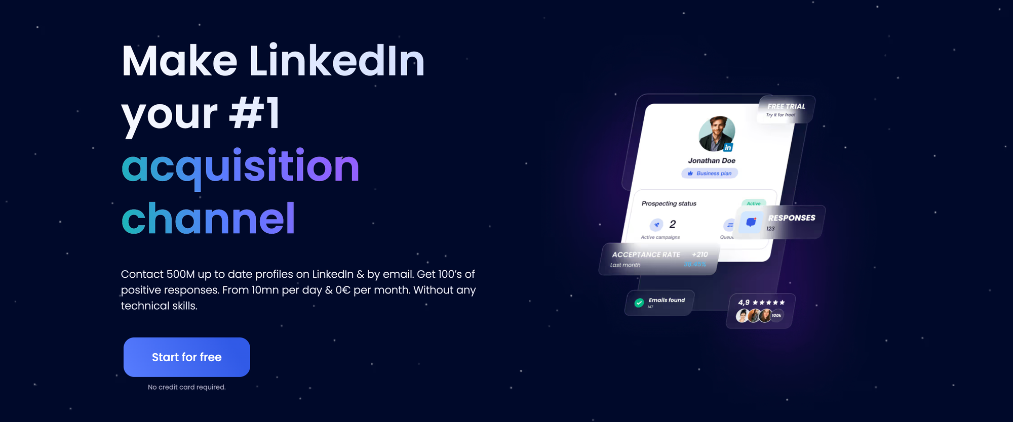waalaxy landing page