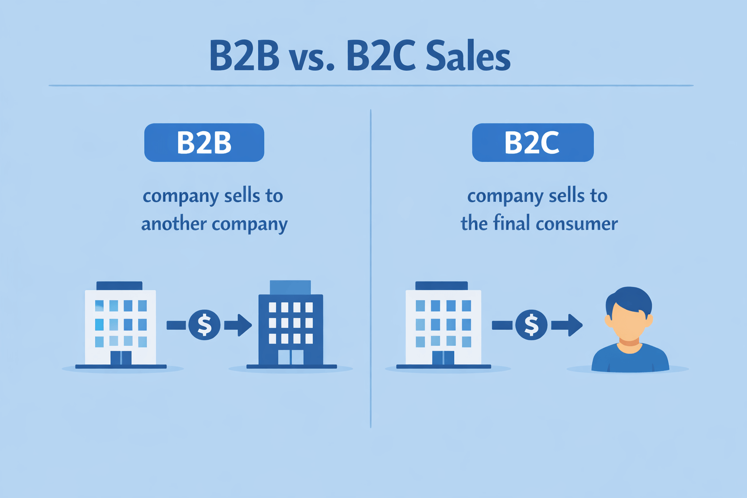 B2B vs B2C Sales Infographic
