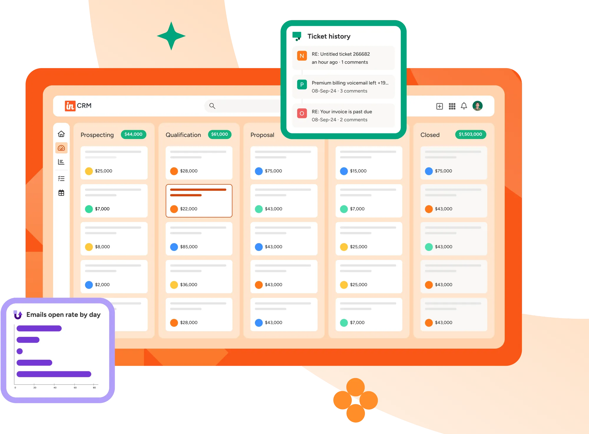 Insightly best sales management software (tool interface image)