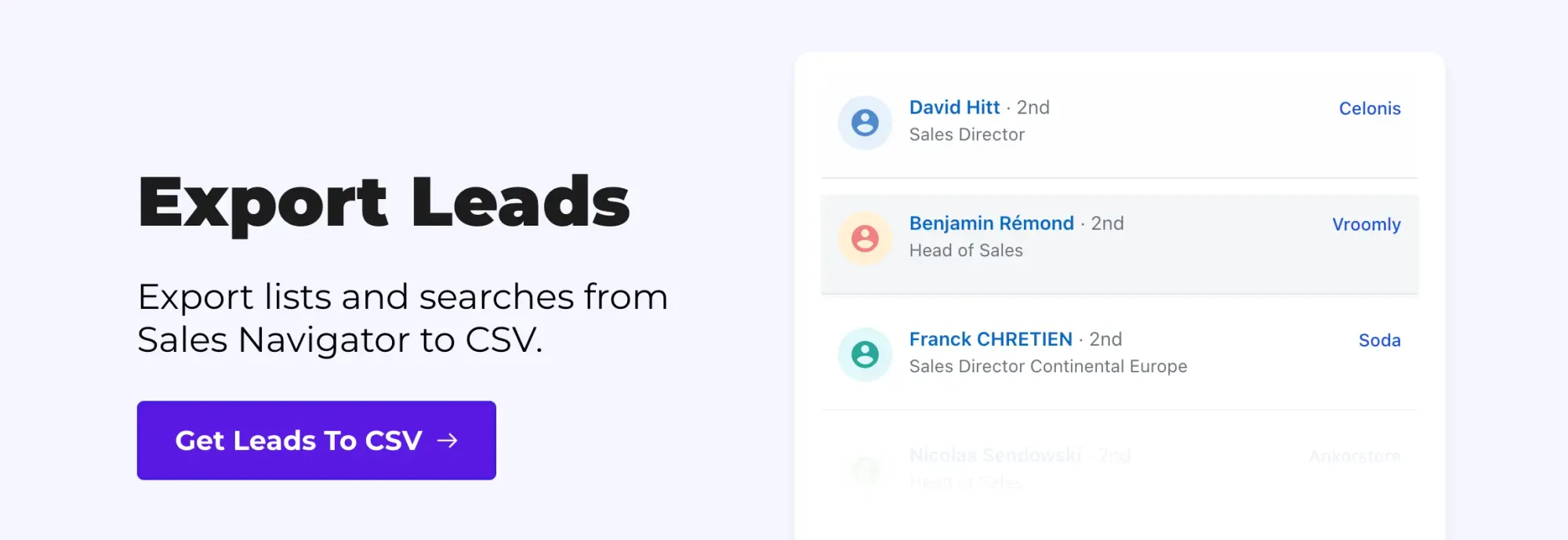Evaboot LinkedIn scraper website screenshot