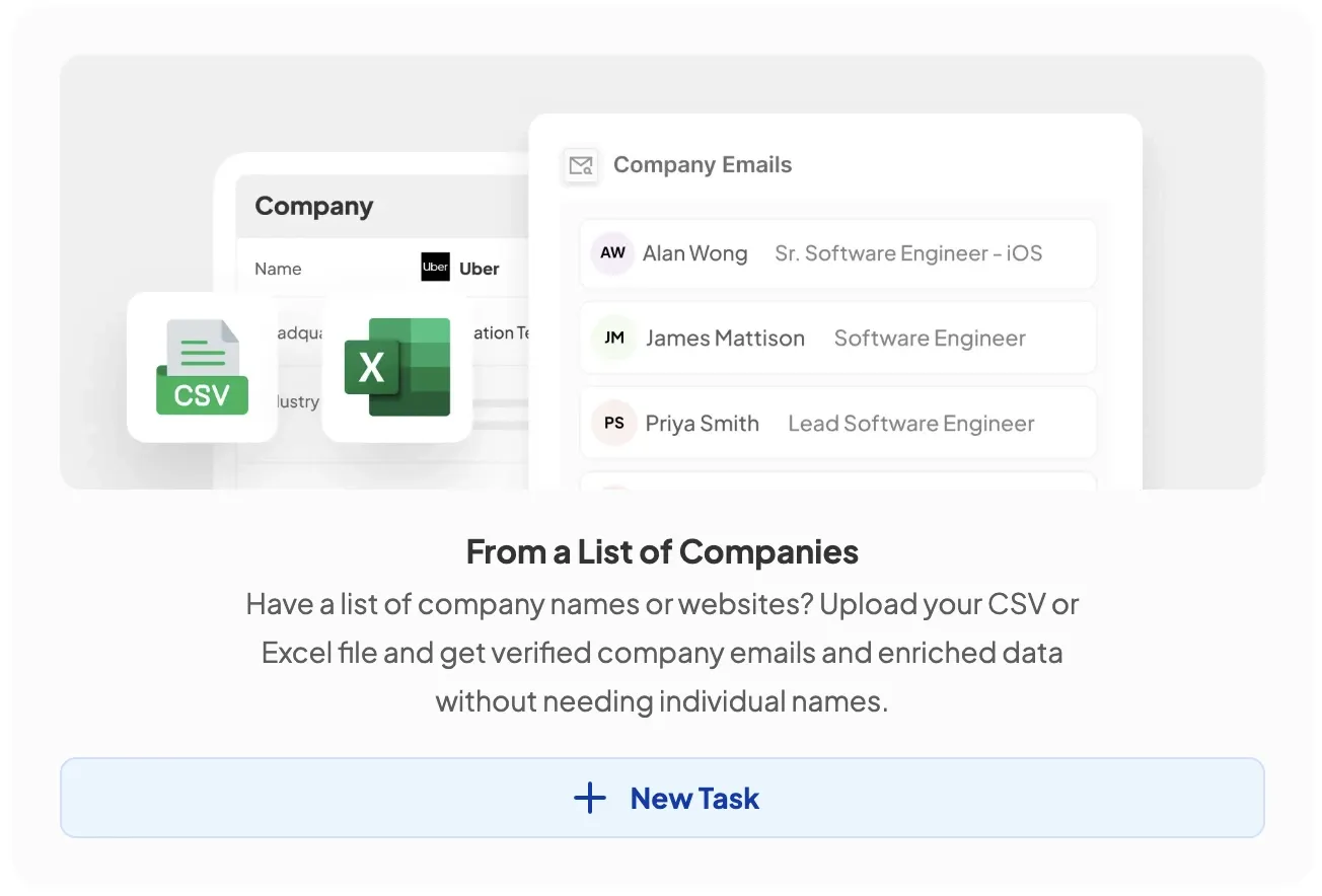 Skrapp CTO email lookup tool by a list of companies/domains