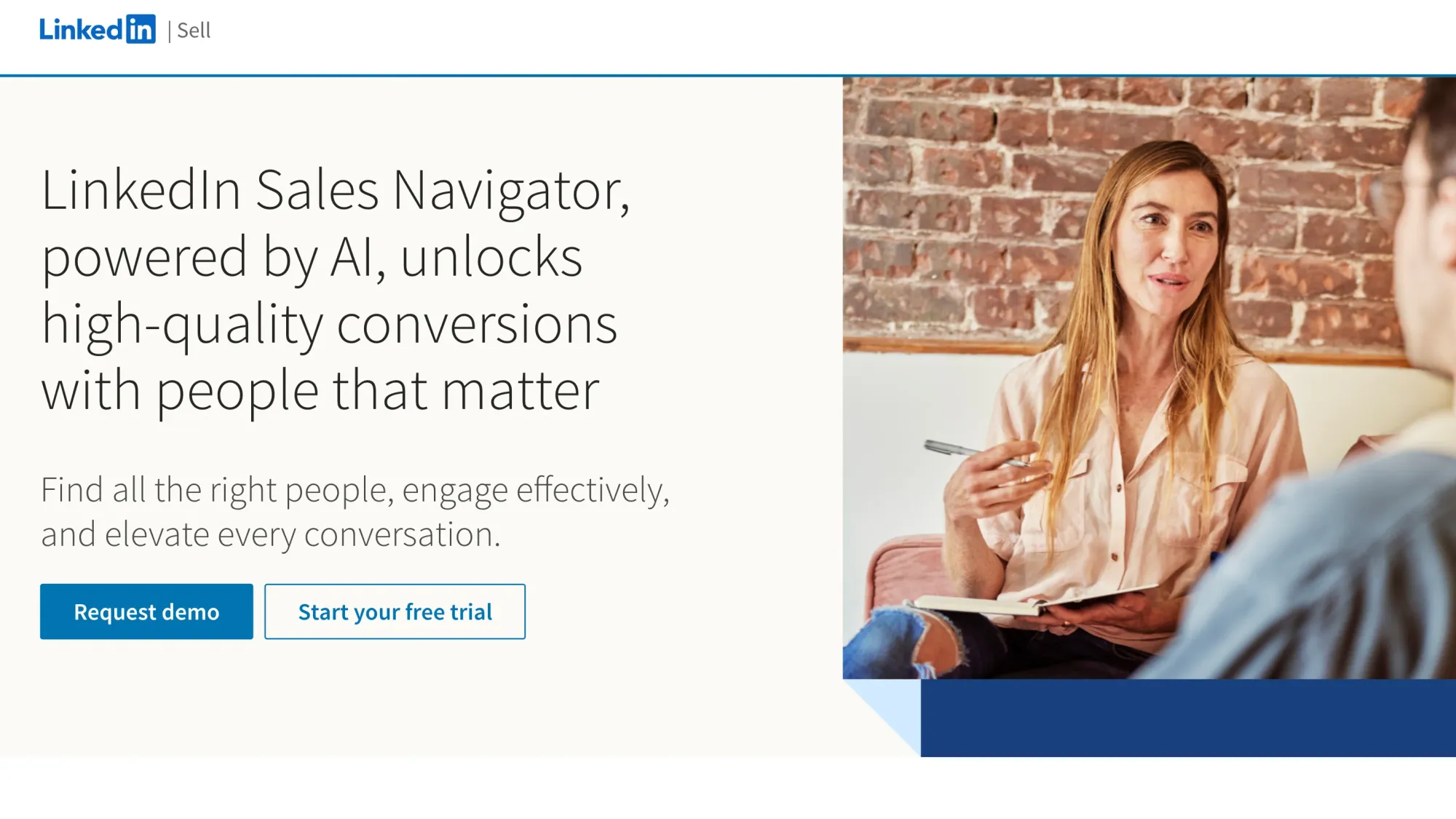 LinkedIn Sales Navigator best B2B contact database (website screenshot)