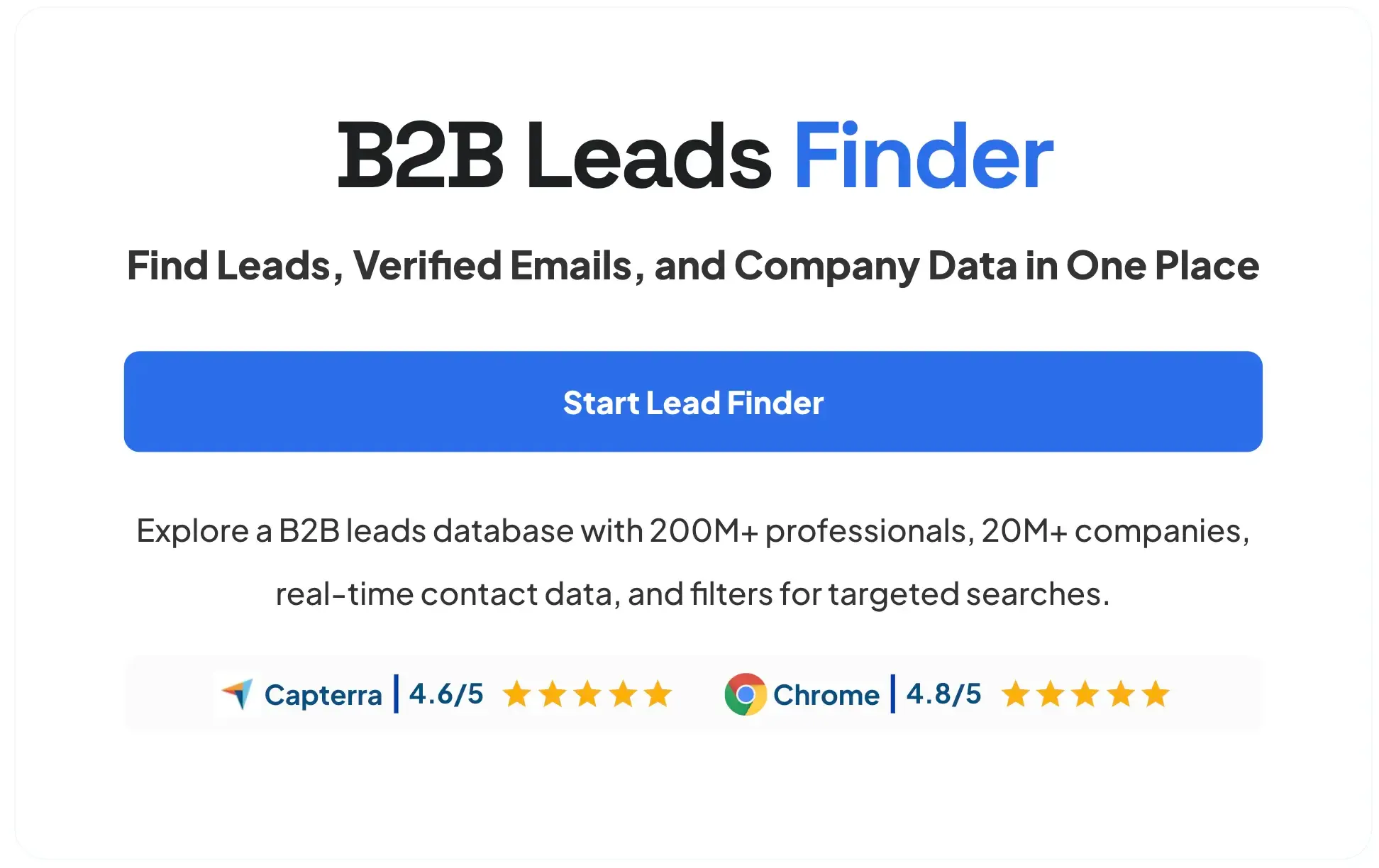 Skrapp best B2B contact database (B2B Lead Finder screenshot)