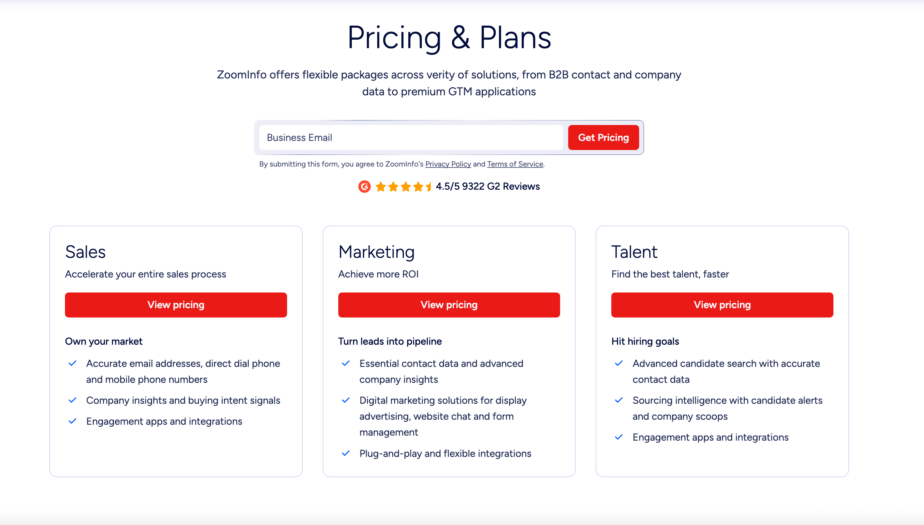 ZoomInfo Apollo alternative pricing page