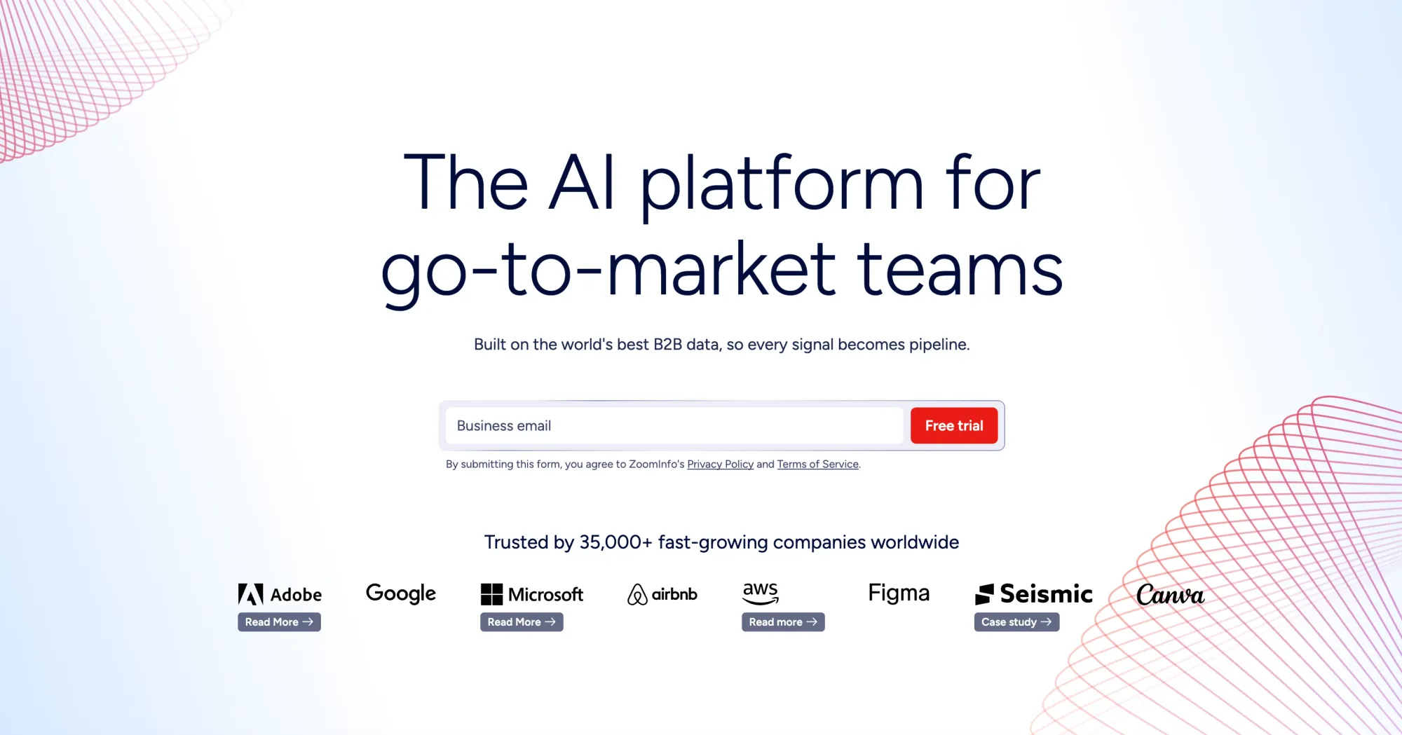 ZoomInfo best sales prospecting tool website screenshot