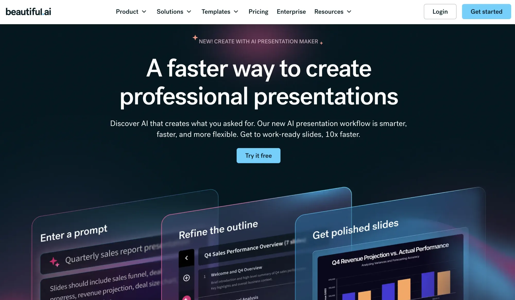 Beautiful.ai AI sales assistant tool screenshot