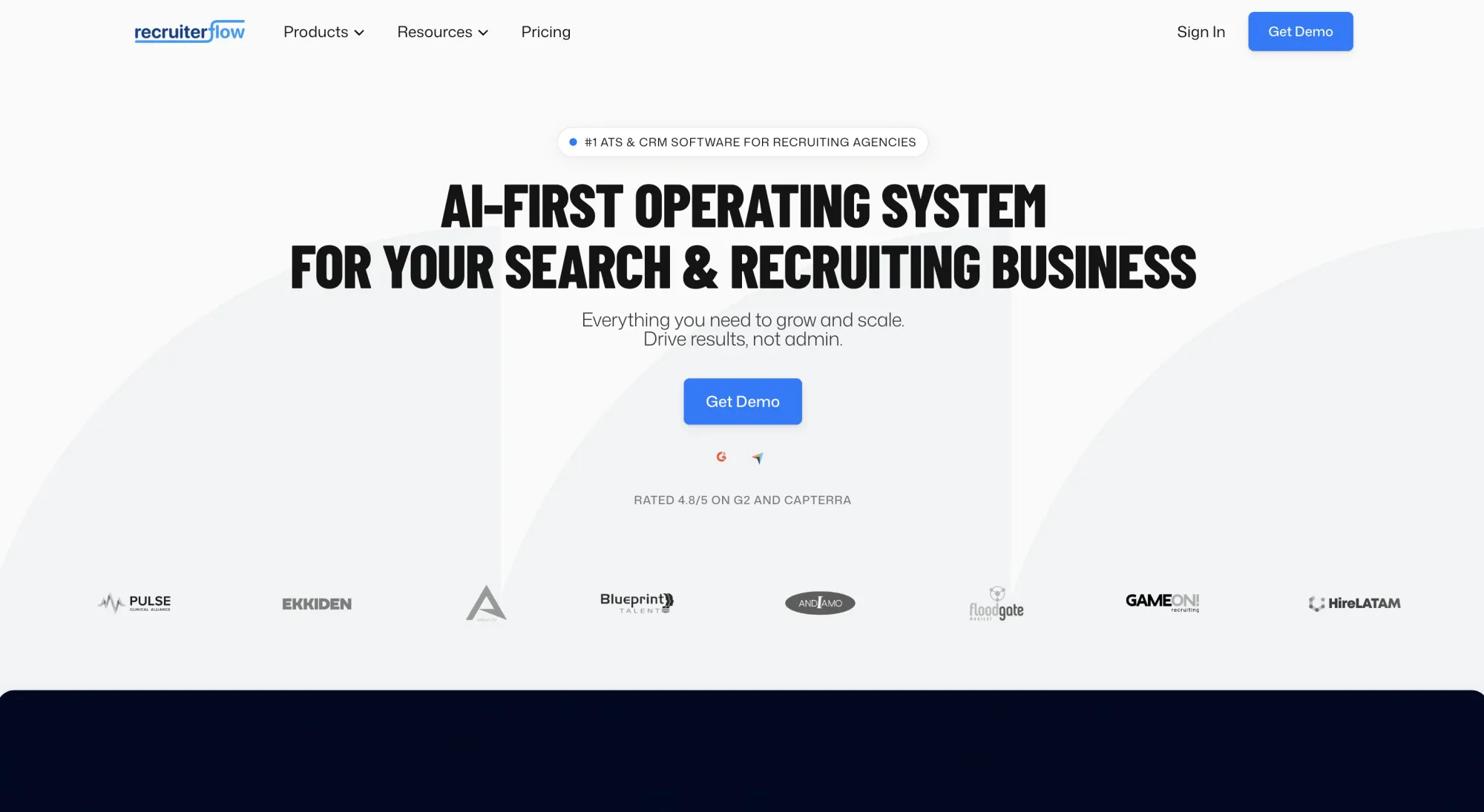 Recruiterflow best recruitment automation tool (website screenshot)