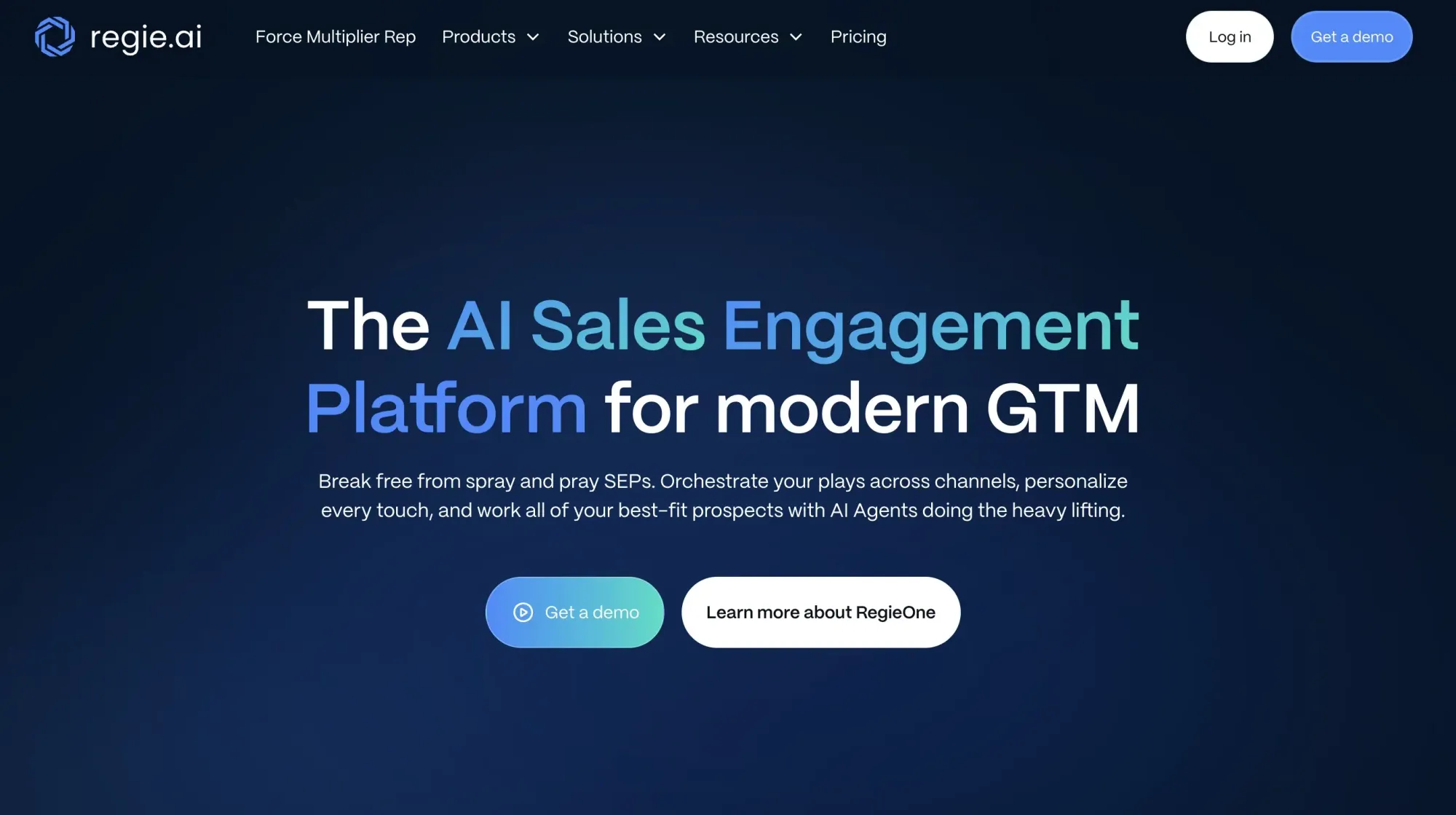 Regie.ai AI sales assistant tool screenshot
