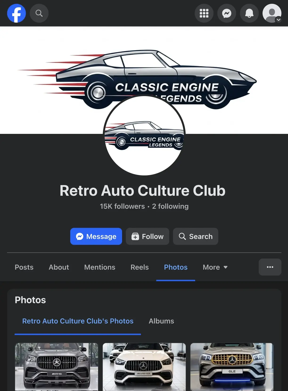 Facebook group example for a local New York audience interested in retro automobiles