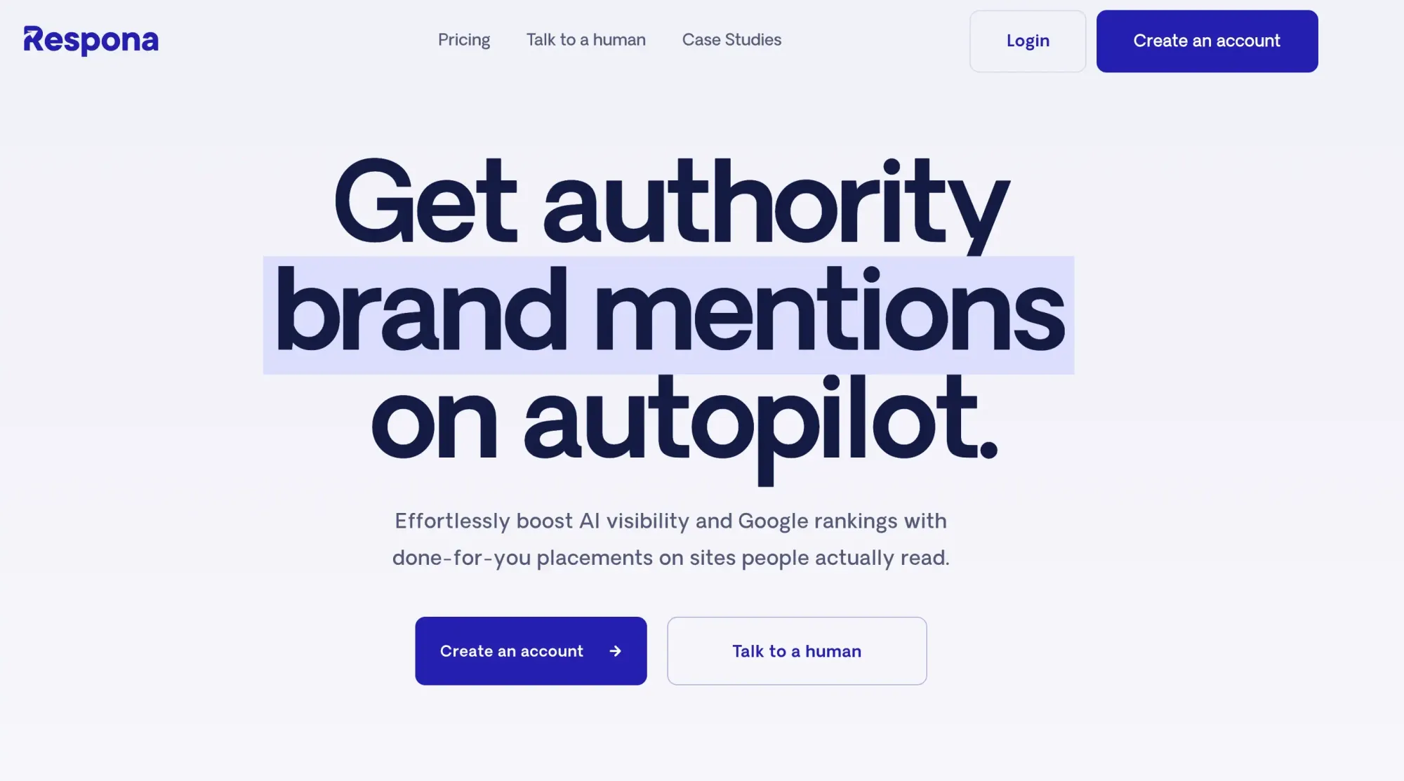 Respona best link building service - website screenshot