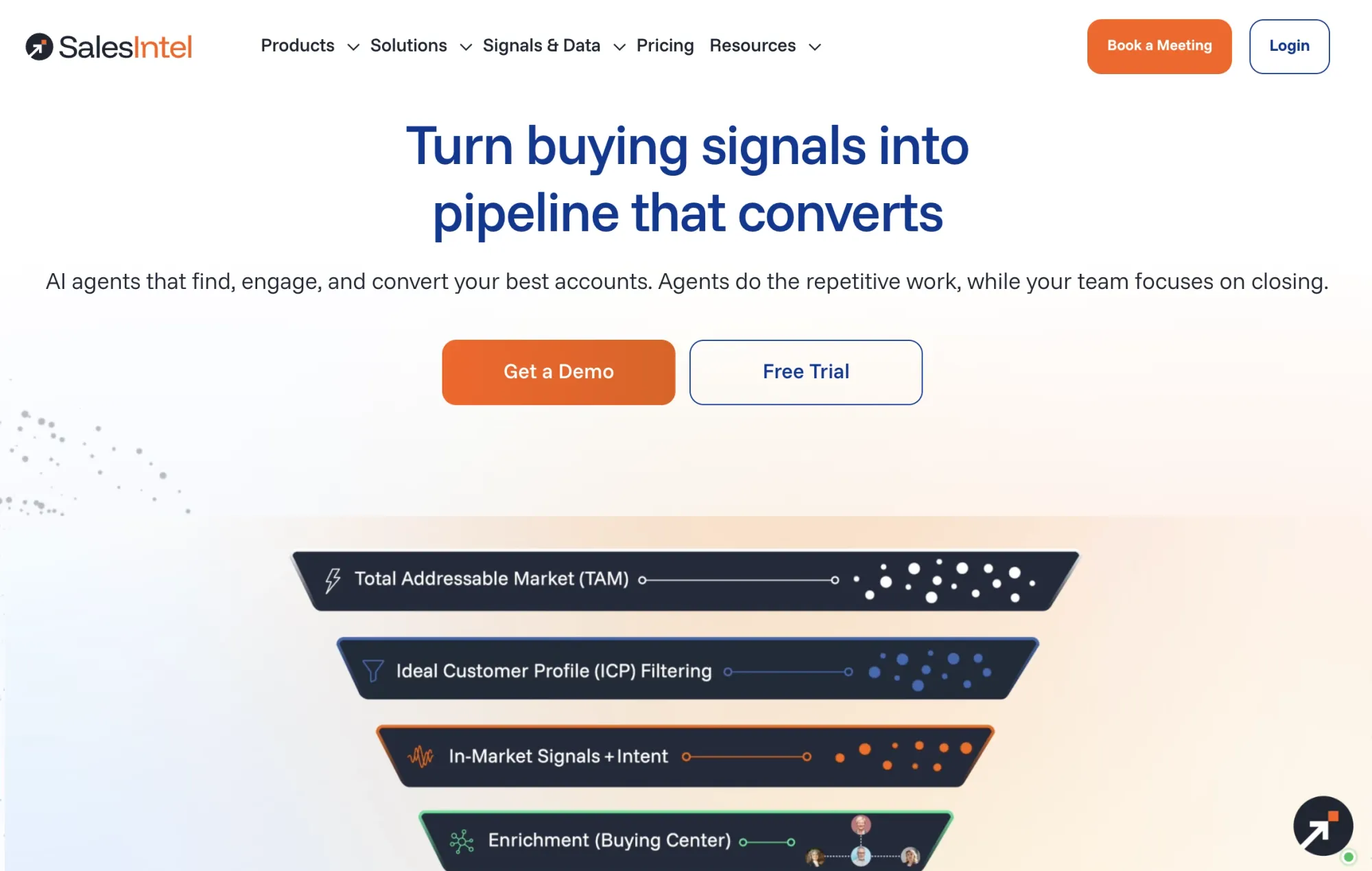 SalesIntel - Apollo.io alternative - website screenshot