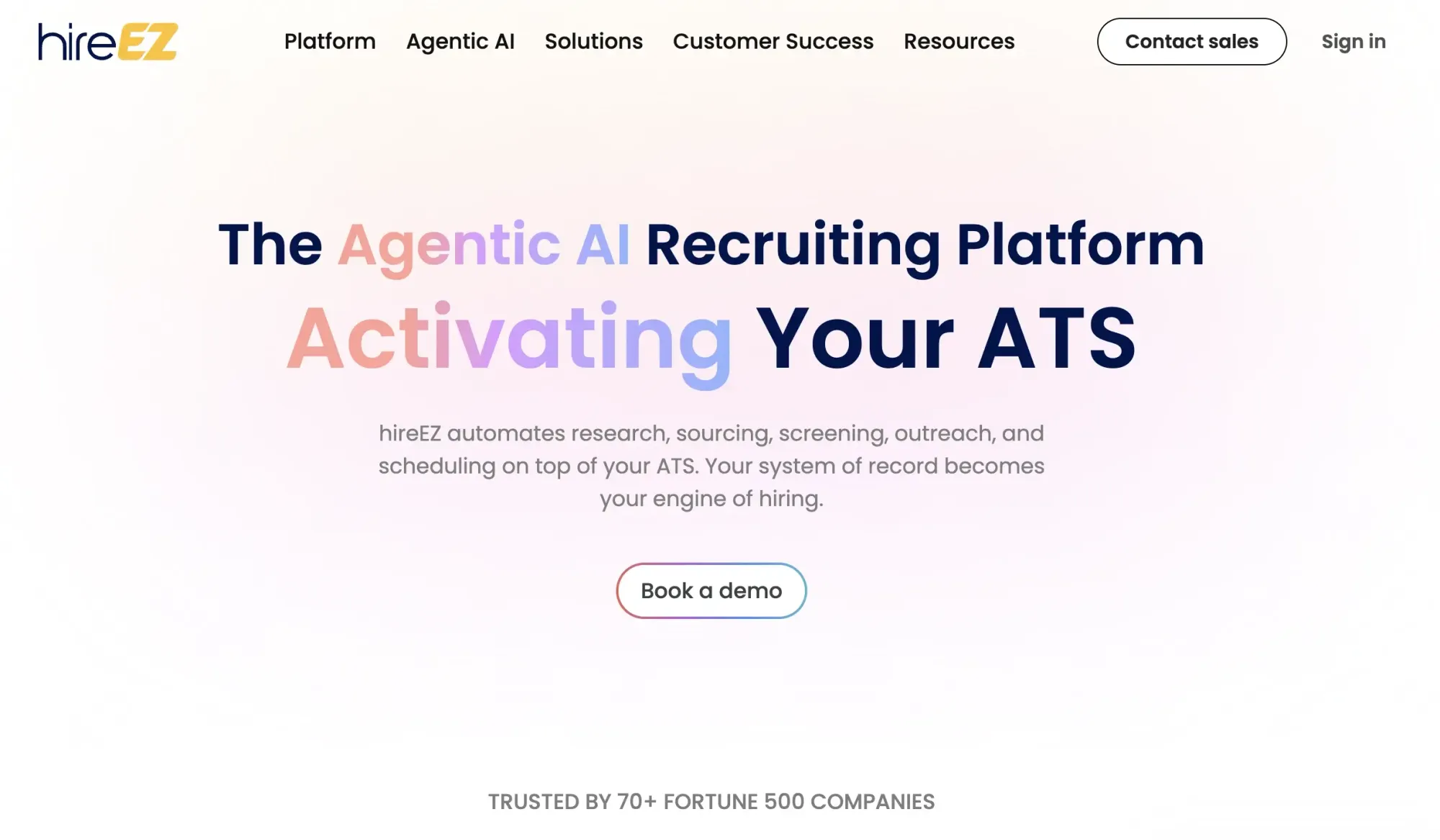 hireEZ AI recruiting platform