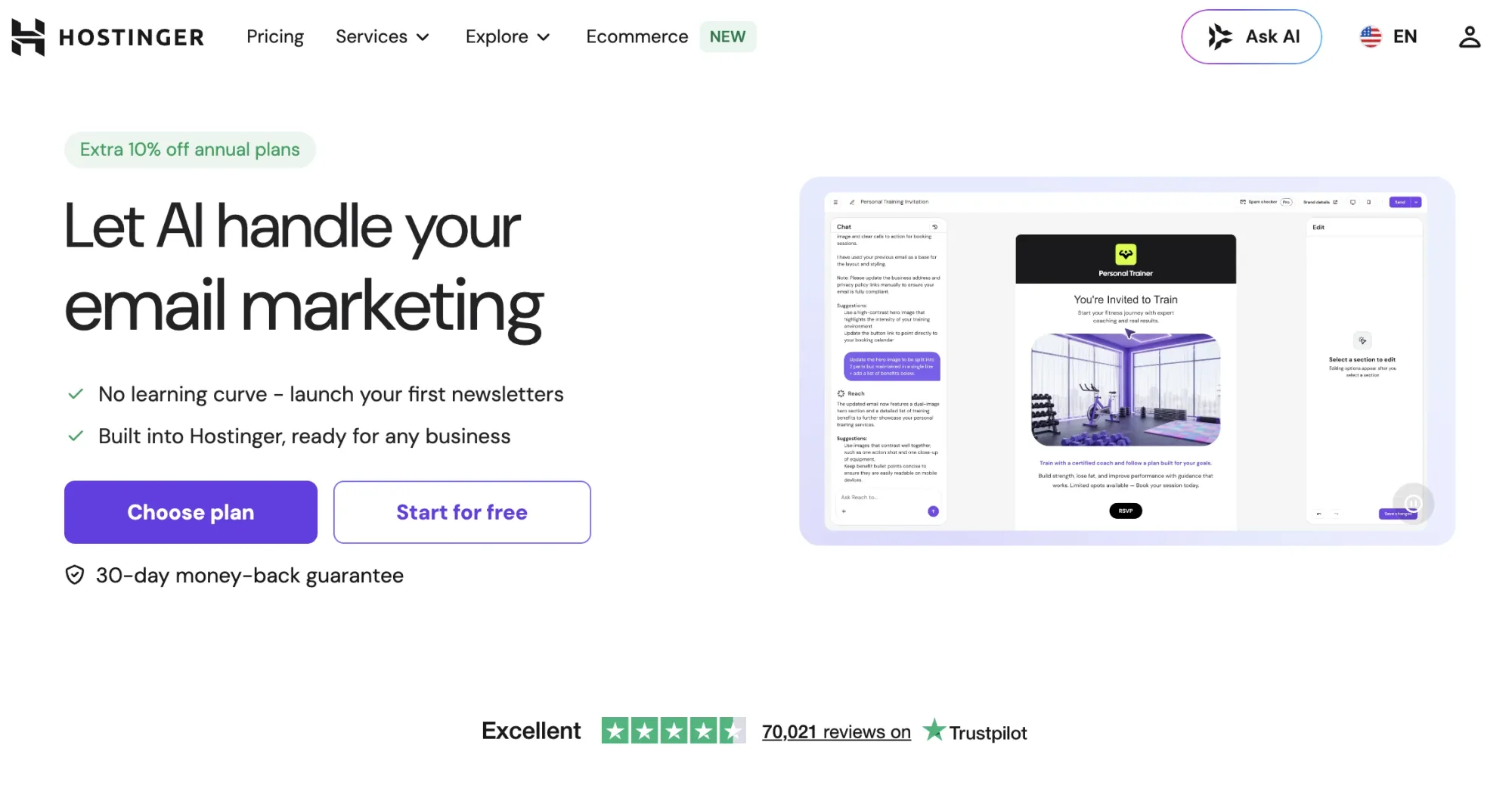 Hostinger Reach best email newsletter platform