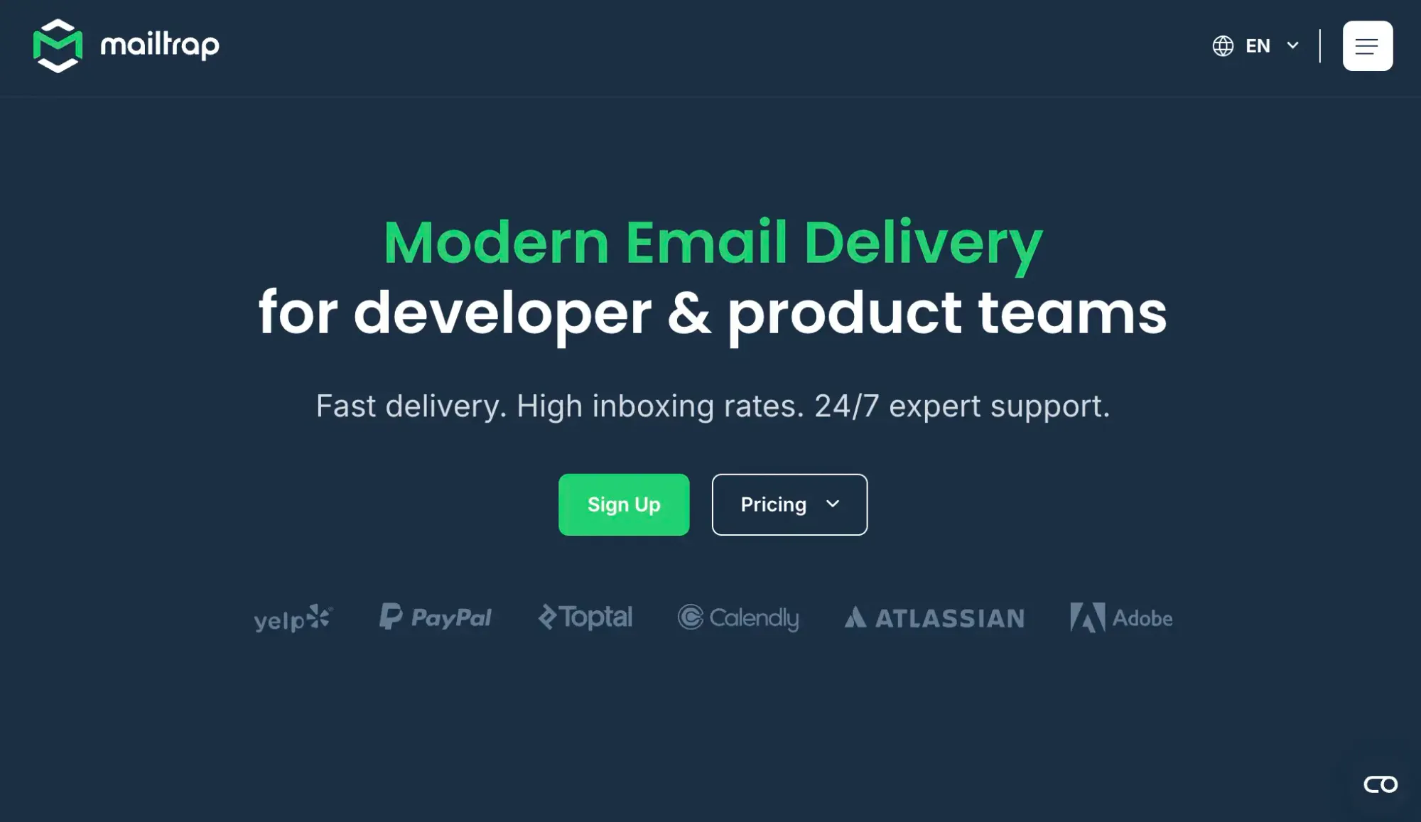 Mailtrap best transactional email service provider (website screenshot)