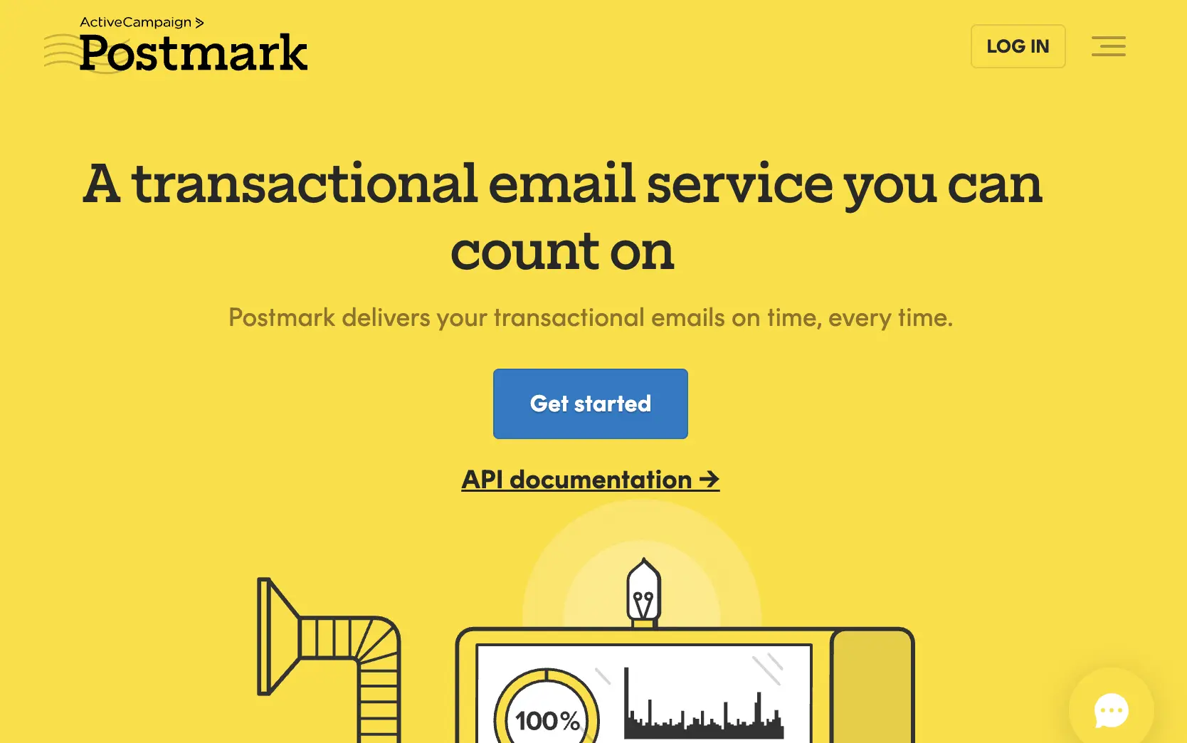 Postmark best transactional email service provider (website screenshot)