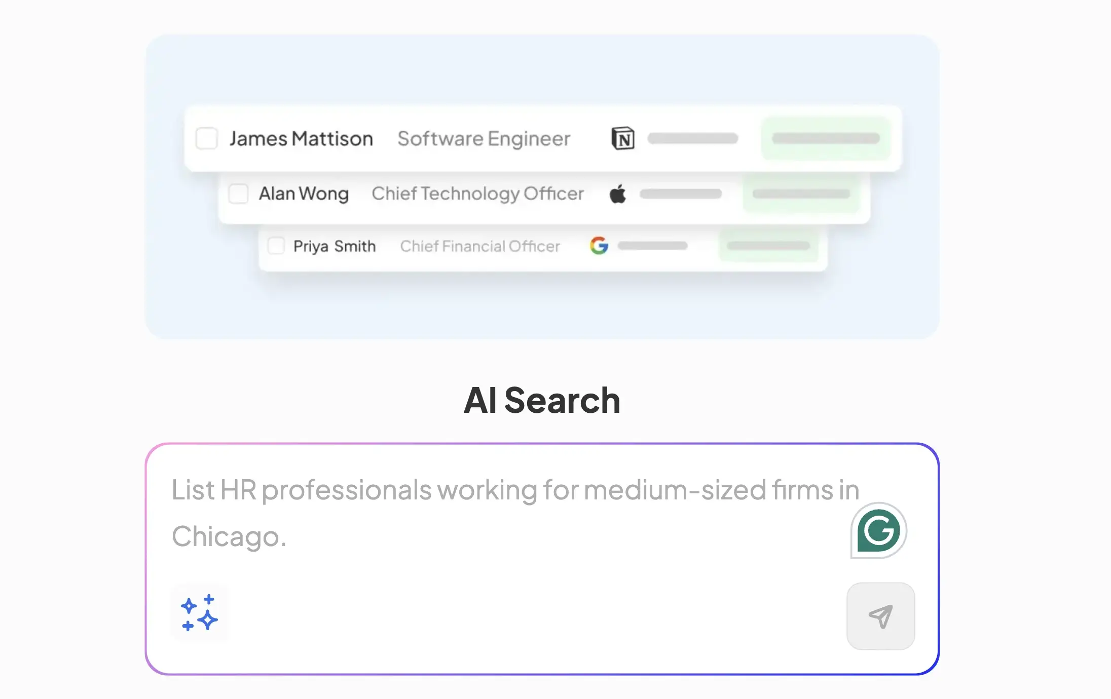 AI Search of Skrapp's B2B Lead Finder