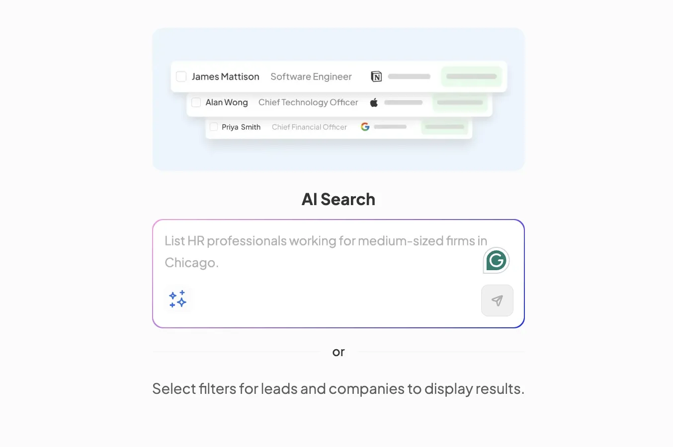 AI Lead Search in Skrapp