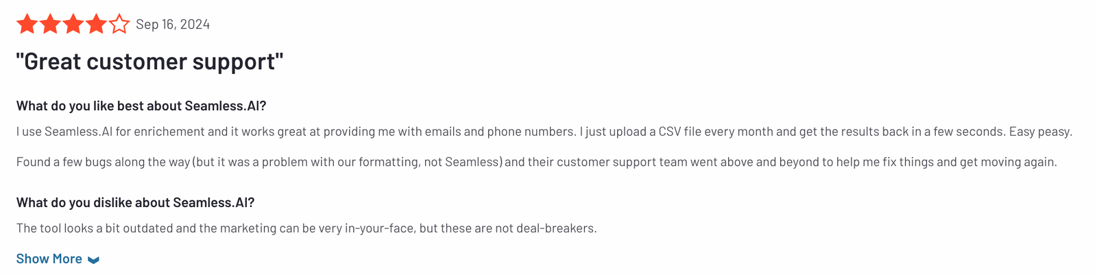 Hunter.io Customer Service Review 9