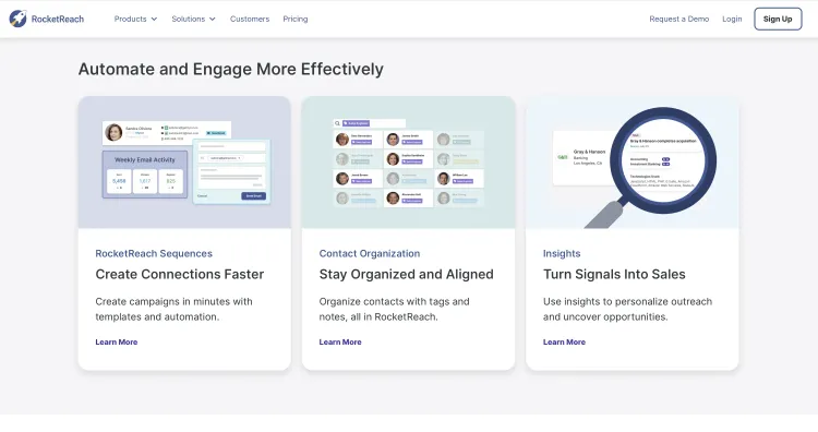 RocketReach B2B contact data platform featured illustration