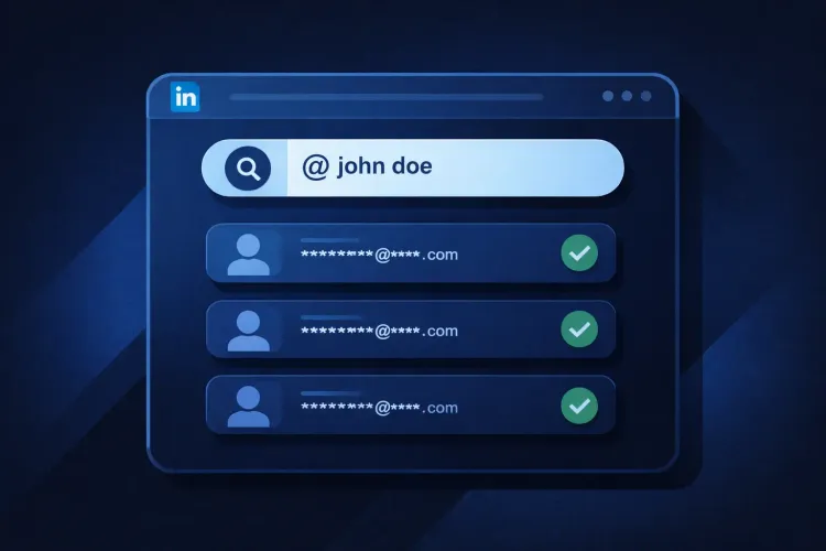 Featured image showing linkedin email address search