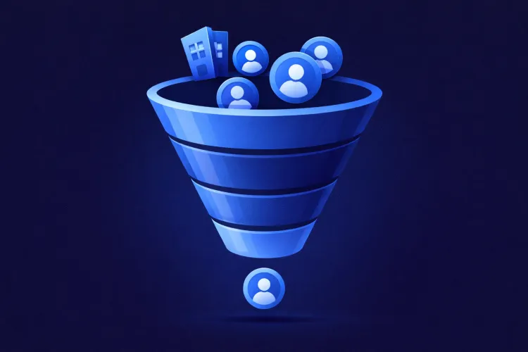 Featured image for the article about creating B2B sales funnel