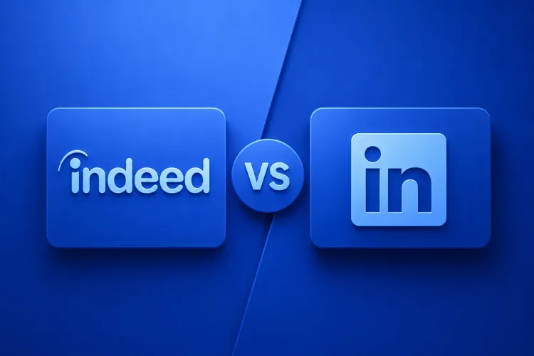 Featured image for the article about Indeed vs. LinkedIn