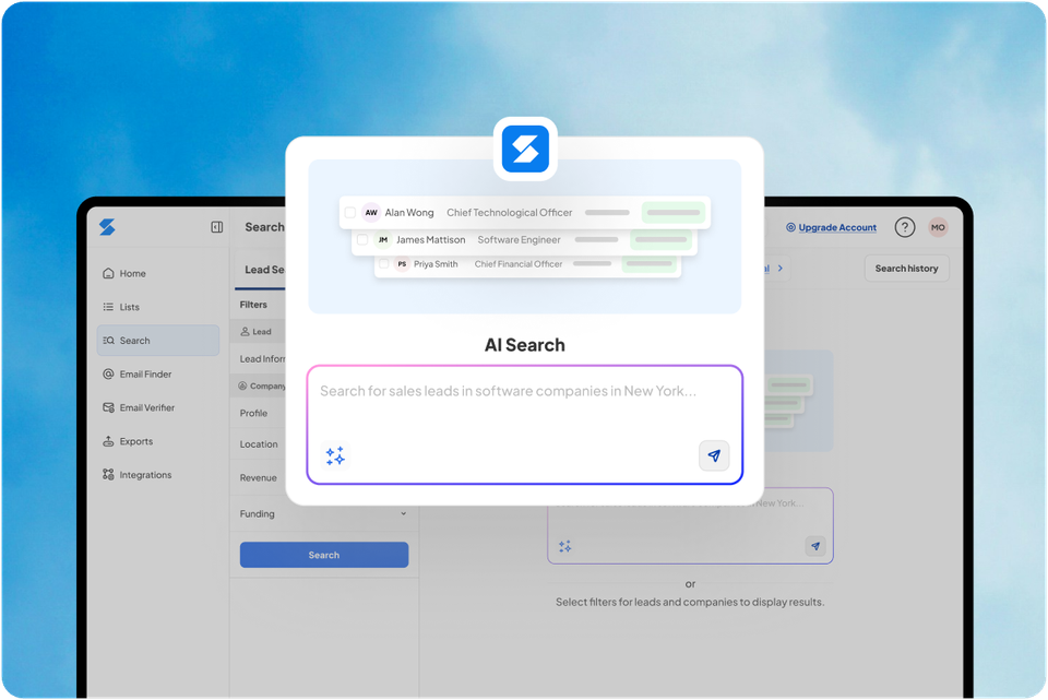 AI lead generation, skrapp.io new feature