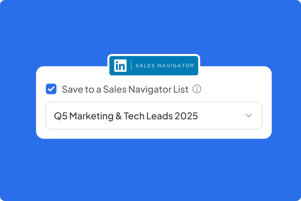 Save Leads to Sales Navigator Lists in the Skrapp Extension