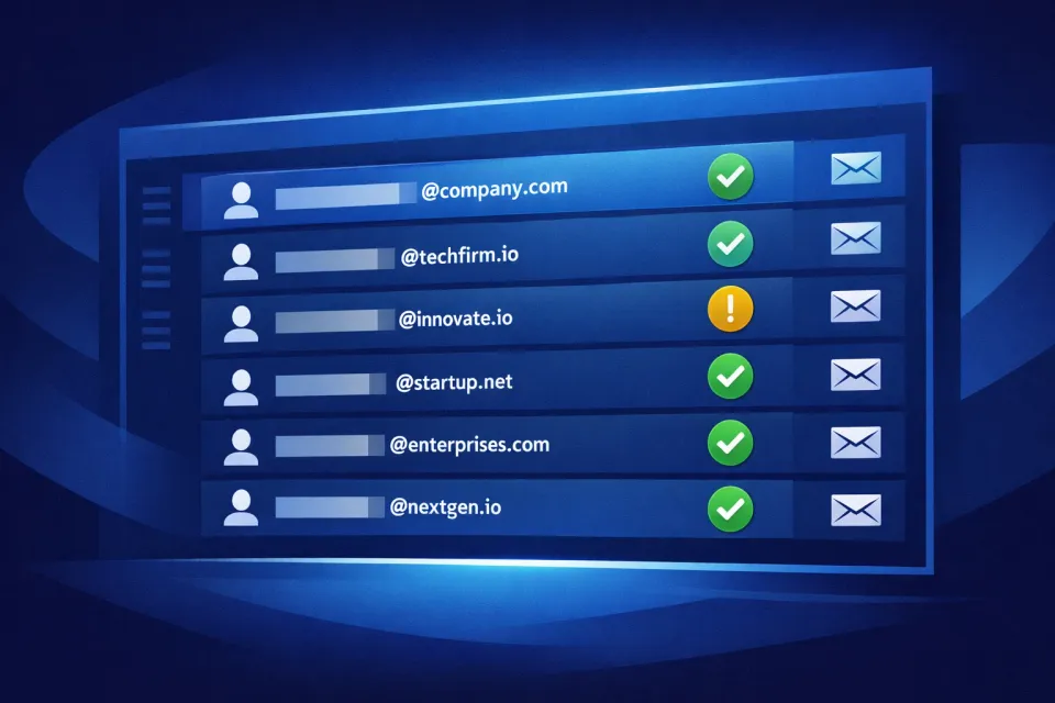How to find CTO email addresses article (featured image) showing a list of verified CTO contacts