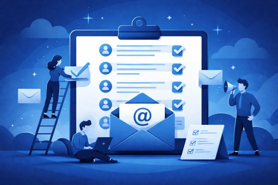 Featured image for the article on how to build a marketing list