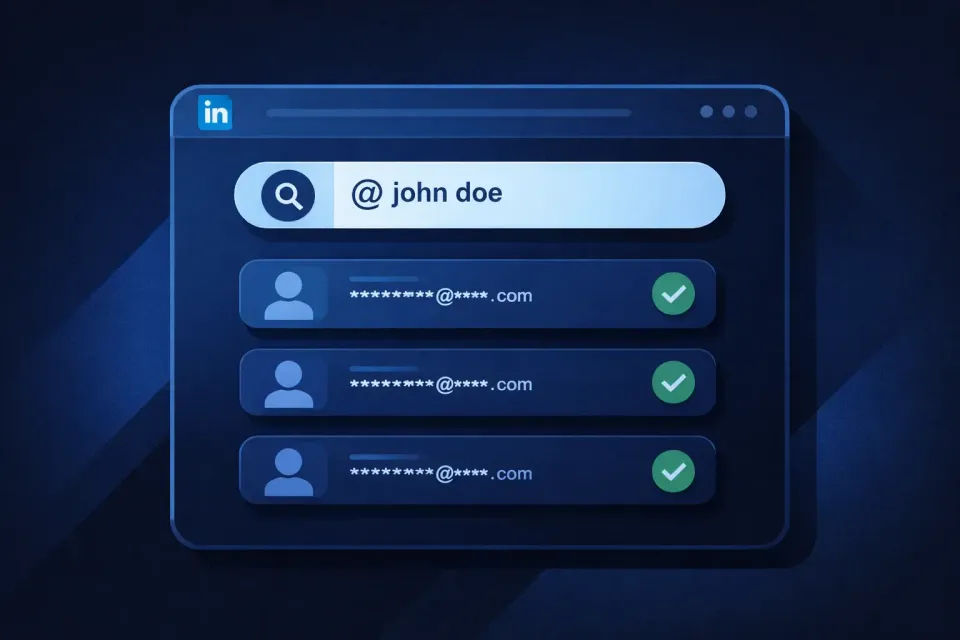 Featured image showing linkedin email address search