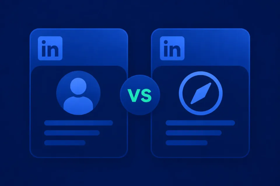 Featured image for the article about LinkedIn Recruiter vs. Sales Navigator