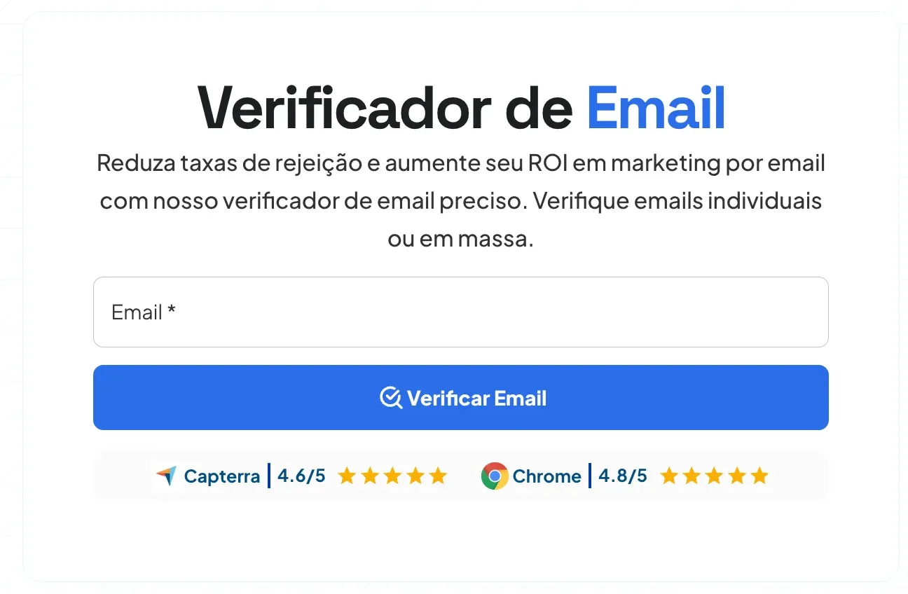 Interface do verificador de e-mails da Skrapp