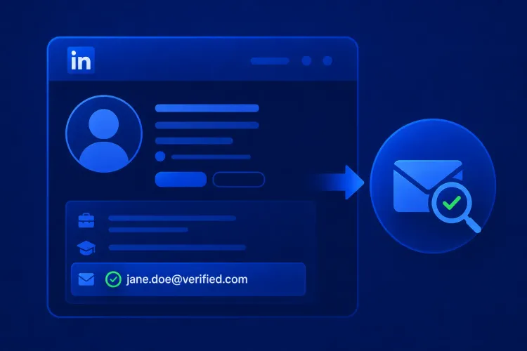 Imagem de destaque para um artigo sobre como extrair e-mails do LinkedIn