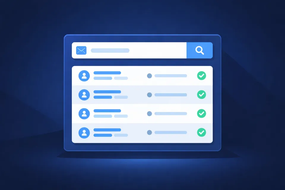 Imagem de uma ilustração em destaque de uma ferramenta de localização de e-mails